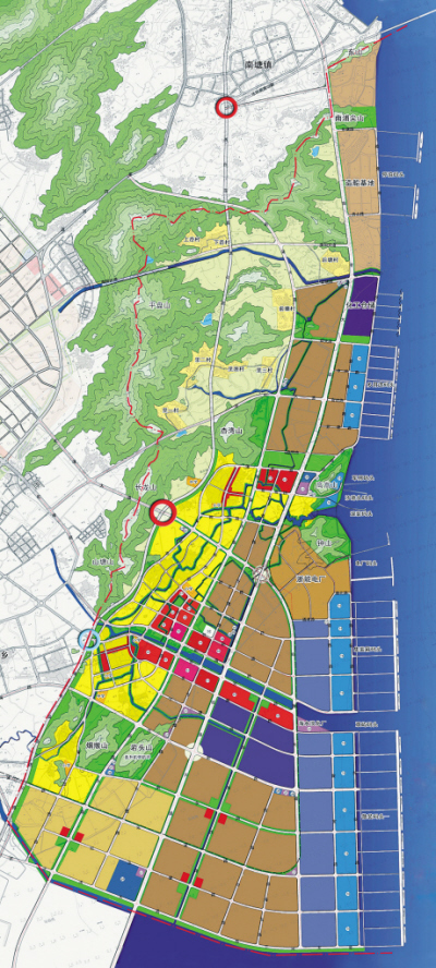 乐清湾港区(中部)规划图