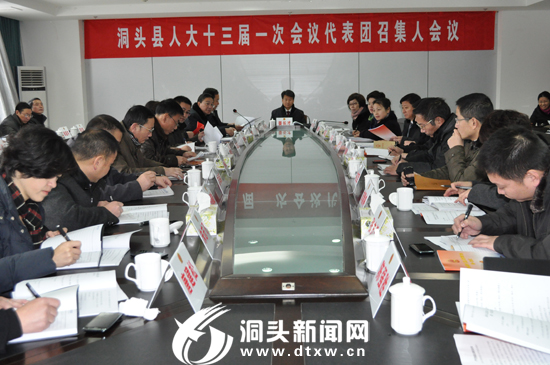 县人大十三届一次会议召开代表团召集人会议