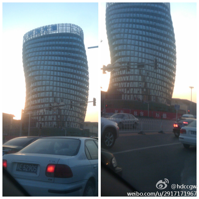 北京一建筑被称“大肠塔”