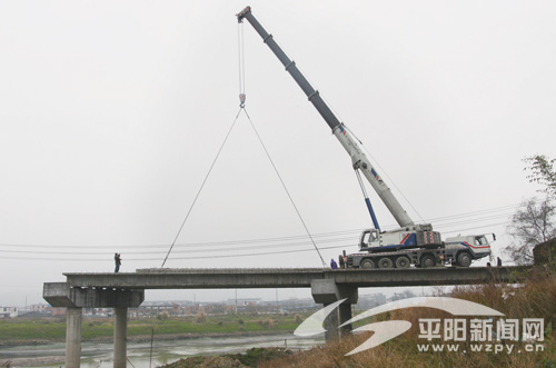 水头：城市防洪工程5号桥将在农历年底完工