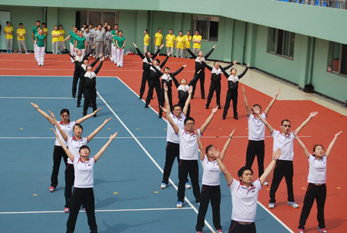 2014年龙湾区第九套广播体操比赛举行