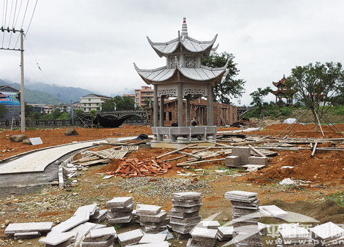 南雁建设中的东门山公园