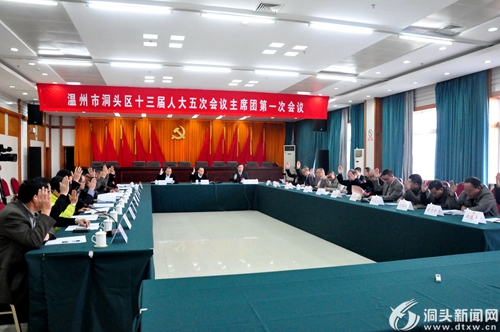 区十三届人大五次会议主席团举行第一次会议